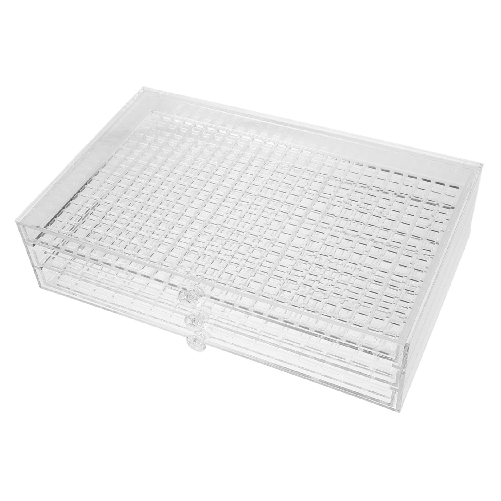 FOMIYES Cofanetto Organizzatore per Accessori Unghie in Acrilico Trasparente 3 Strati Scomparti Multipli per Manicure e Travel