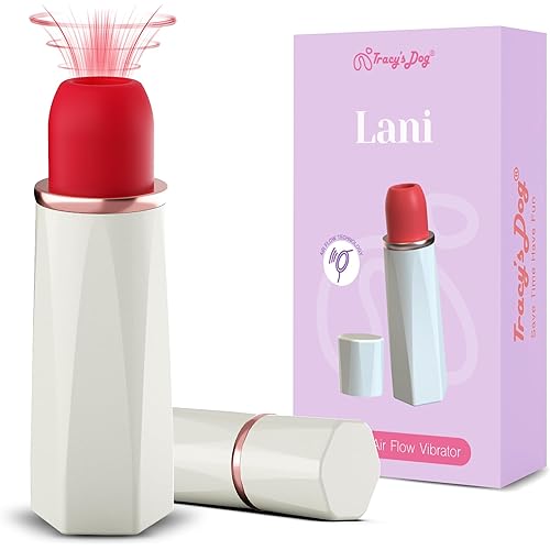 Tracy's Dog Sucking Bullet Vibrator Adult Sex Toys, Mini Lipstick Vibrator with 9 Suction Modes, Clitoral Stimulator Adult Toys for Women, Thumping Clit Sucker Nipple Rose Toys for Female (White)