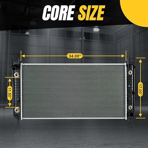 Miniatura 4 de SPELAB Radiador de aluminio para 99-13 Chevrolet Silverado GMC Sierra Suburban Tahoe radiador DPI 2370 CU2370 Radiador completo con TOC y EOC