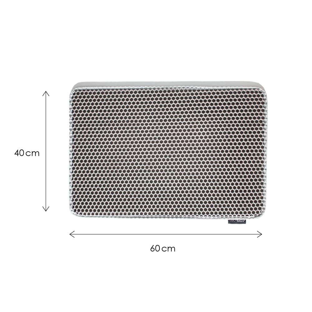 LucyBalu® LOOMAT Mata do posypywania kuwety, dwuwarstwowa, z przyjazną dla łap powierzchnią plastra miodu, antypoślizgowa, wodoszczelna, łatwa do czyszczenia, piaskowa