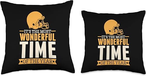 Miniatura 3 de It's The Most Wonderful Time of The Year - Almohada de fútbol para la temporada de fútbol americano, 18 x 18 pulgadas, multicolor