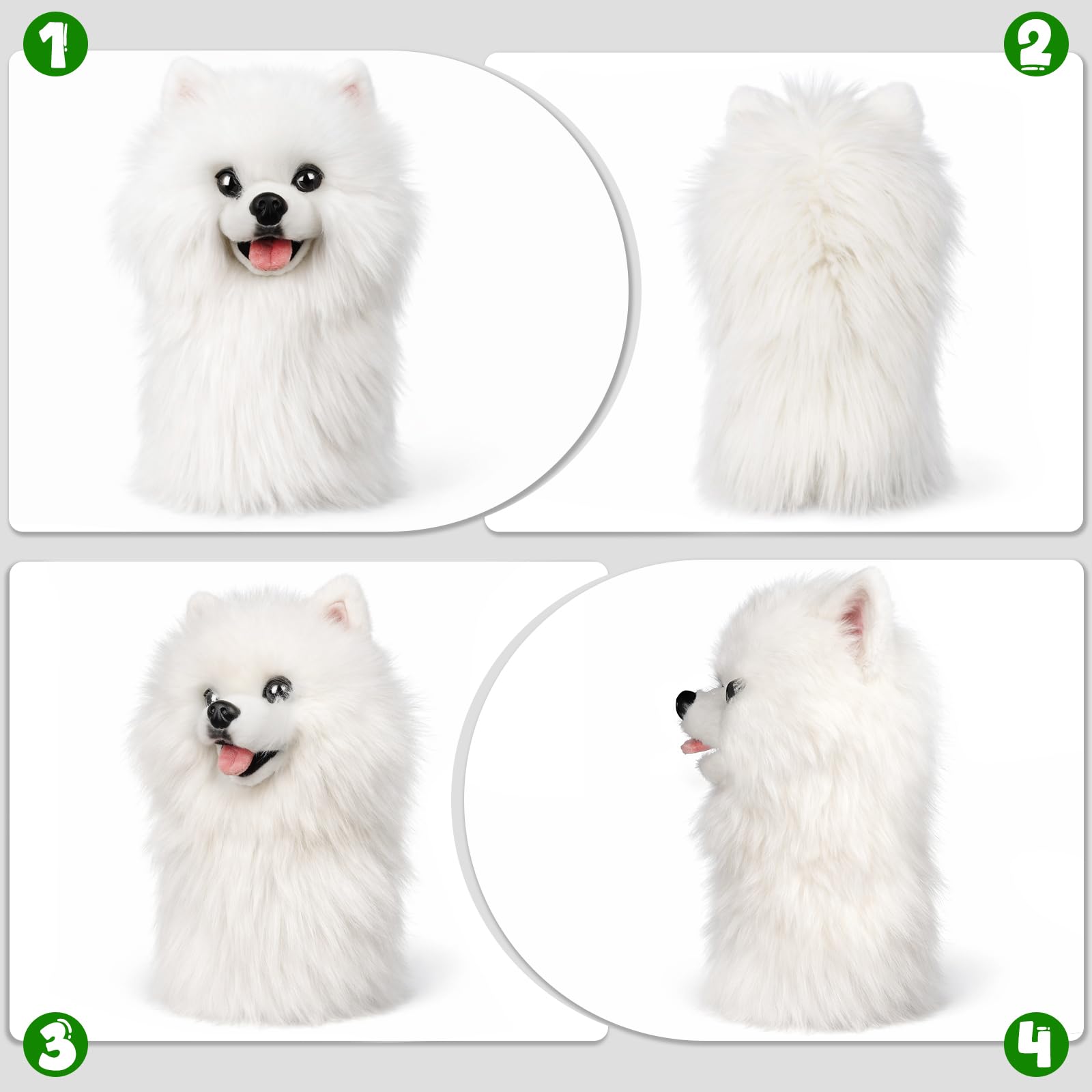 Craftsman Golf Funda realista para palo de golf de perro Pomerania blanco para maderas y conductor