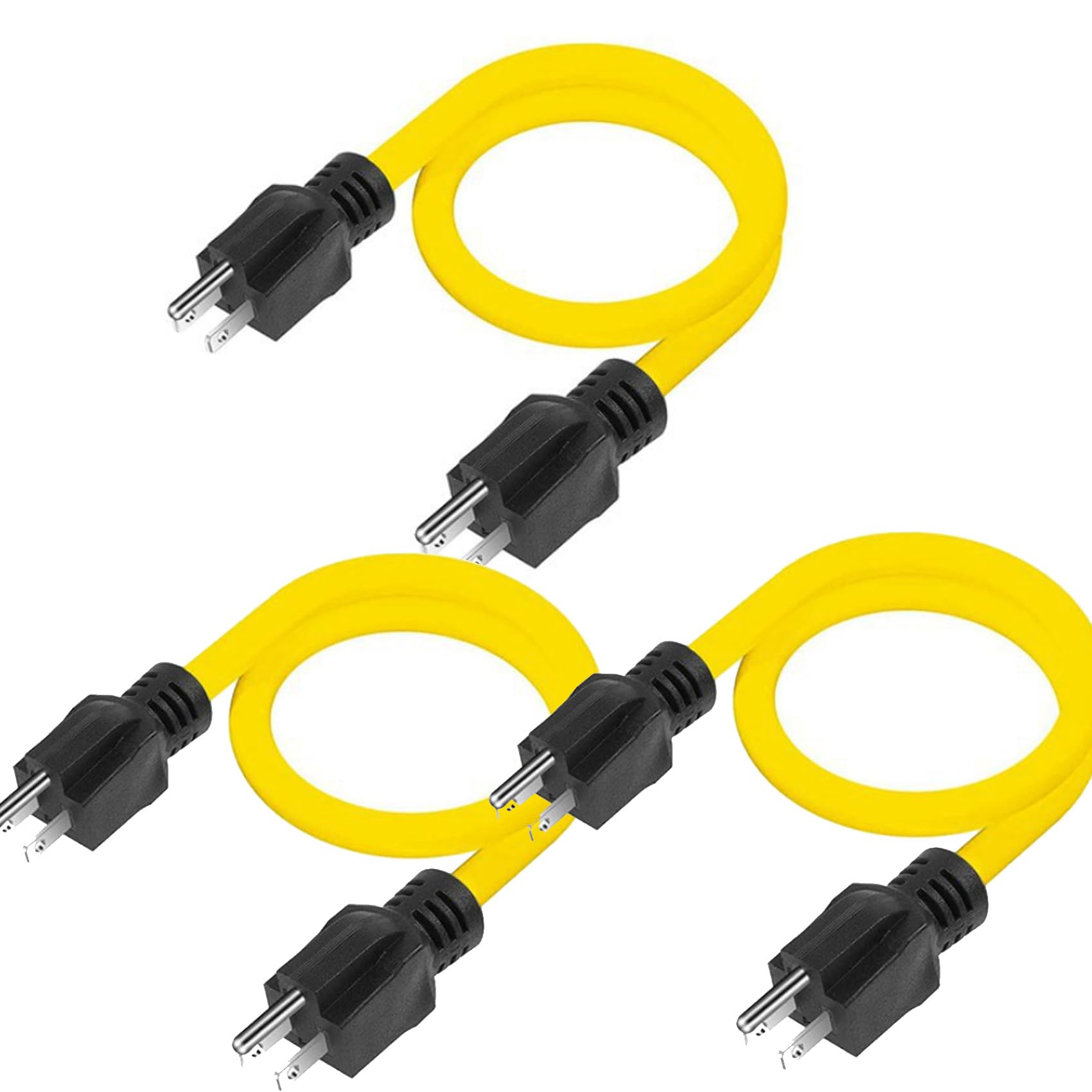 Hoement 8-Pack Right Angle Extension Cords – Double Bend Male Elbow, Pure Copper, 11.79" Length For Tight Spaces