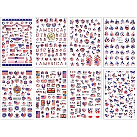minkissy American Flag Nail Art Stickers Cover