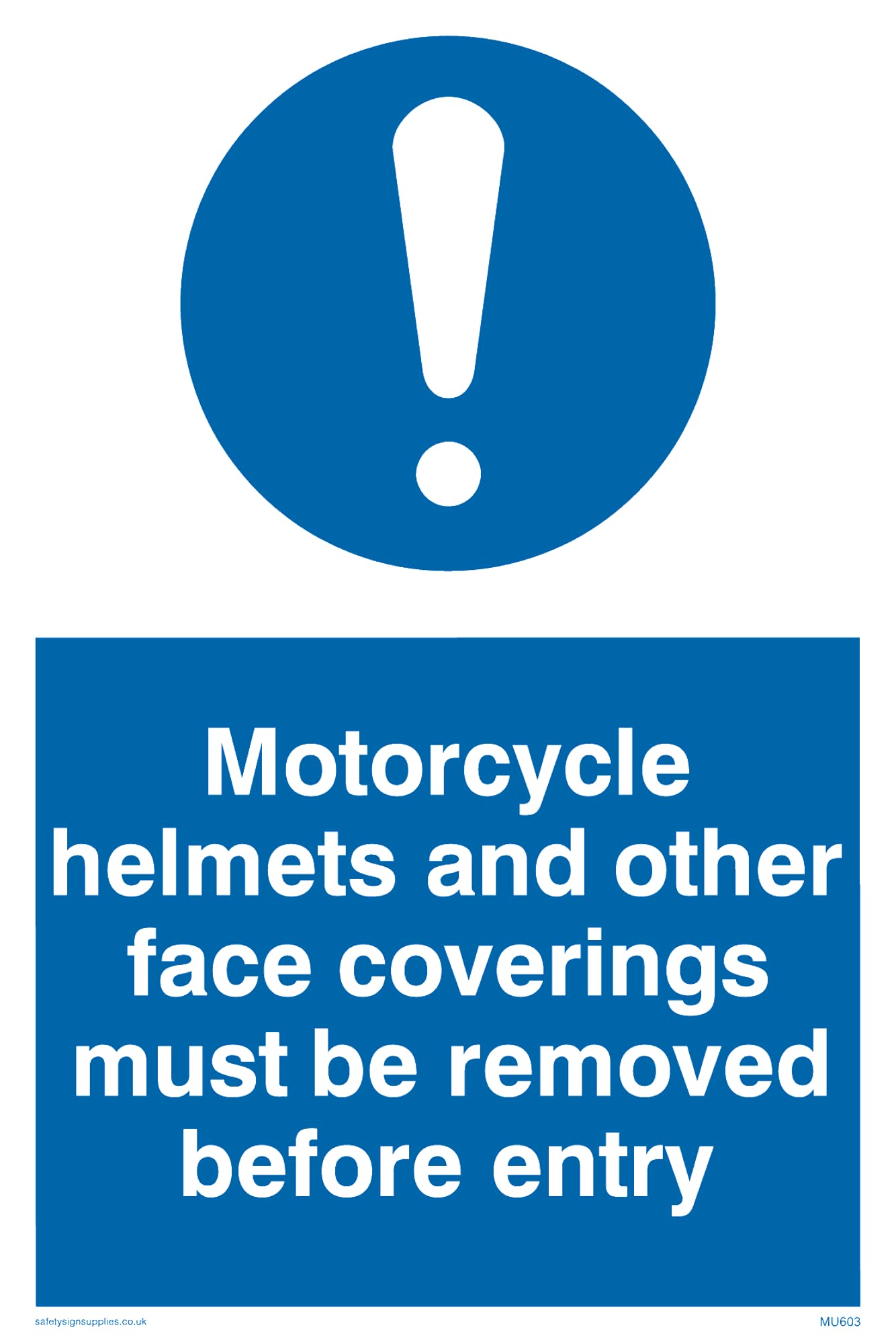 Pack of five - Face Covering Helmets Removed Sign - 100x150mm - A6P