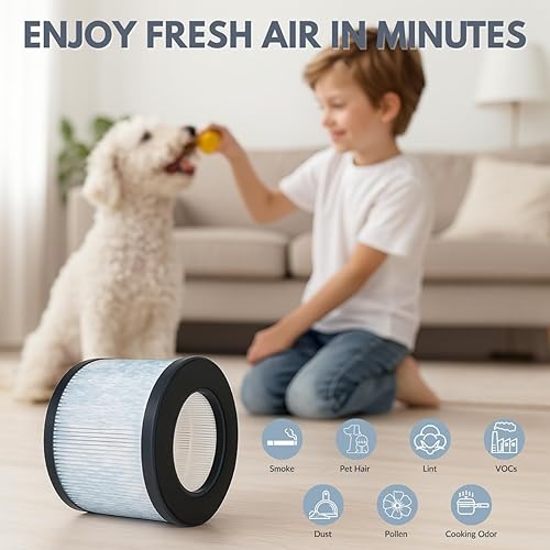 Miniatura 4 de Nispira Filtro HEPA de repuesto compatible con el purificador de aire Miko C102 ibuki, MA-18, Okaysou AirMic4S, 2 paquetes