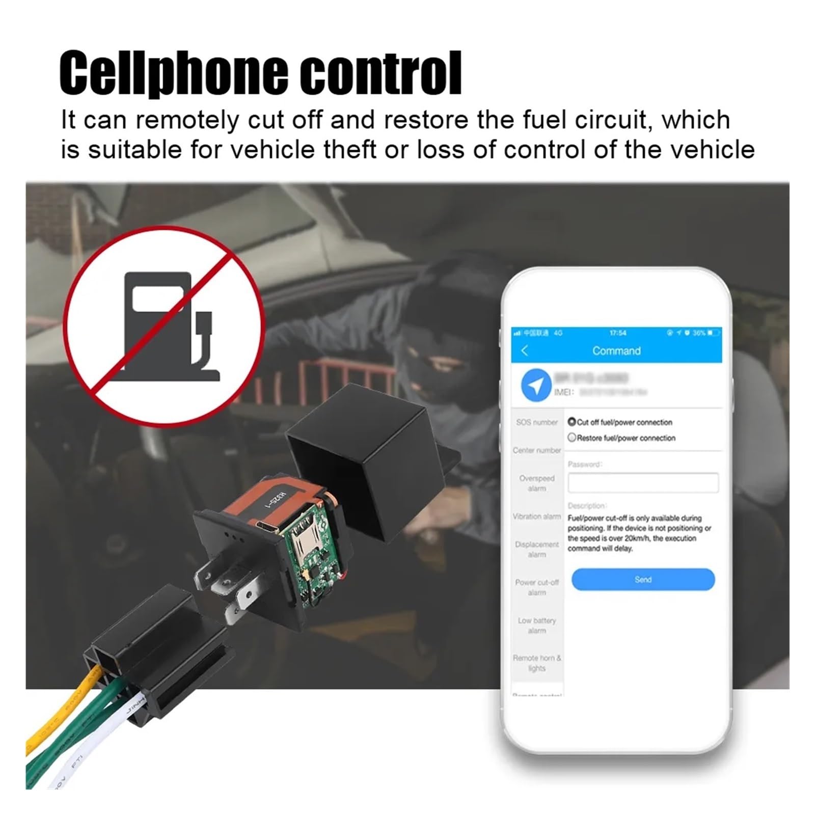 24V 12V przekaźnik samochodowy lokalizator GPS gsm inteligentne śledzenie aplikacji immobilizer izolator odcięcie kontrolera paliwa akcesoria motocyklowe