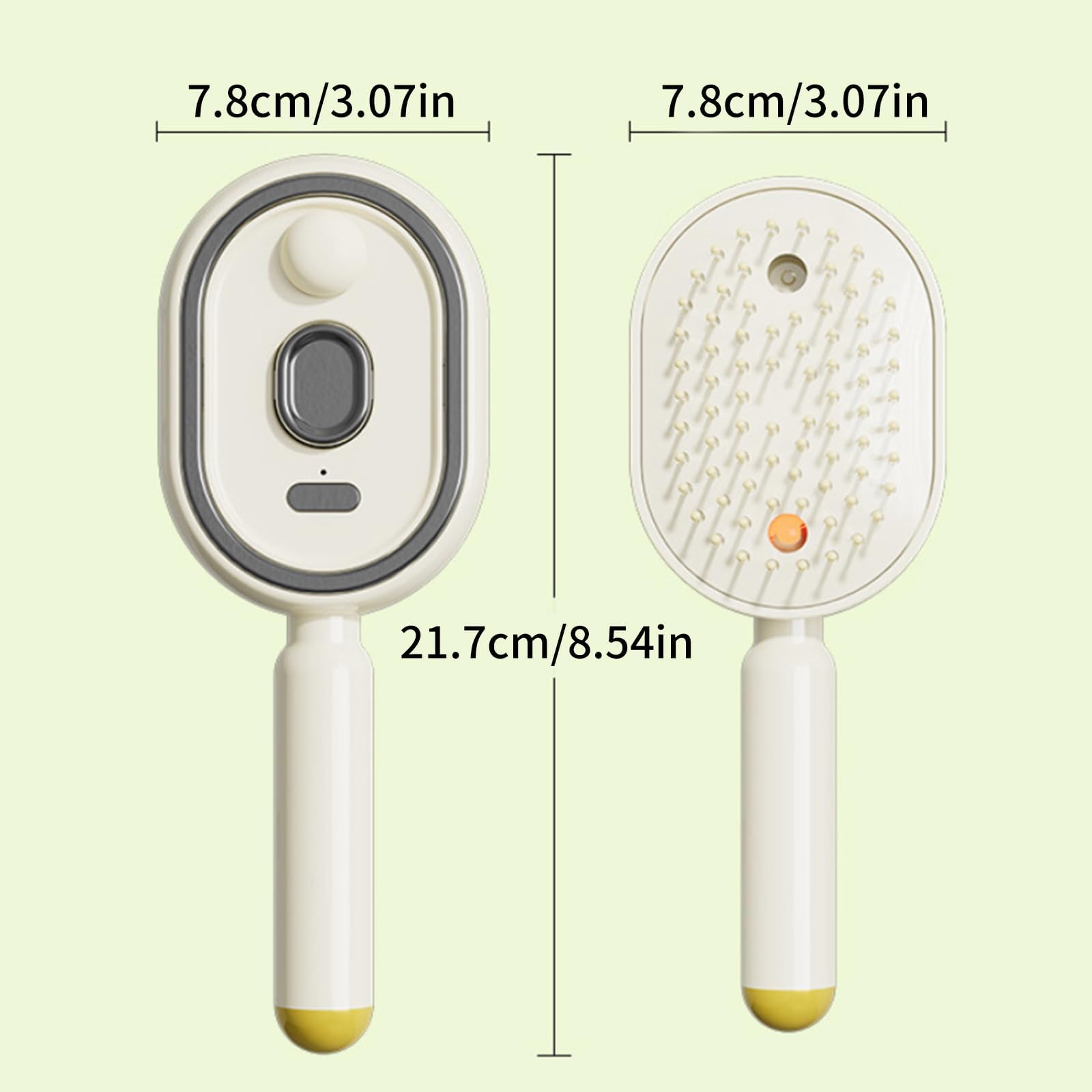 Cepillo de aire eléctrico en aerosol para mujer, 2 en 1, cepillo de desenredar inalámbrico con niebla integrada, evita tirones de pelo, cepillo eléctrico recargable portátil (beige)