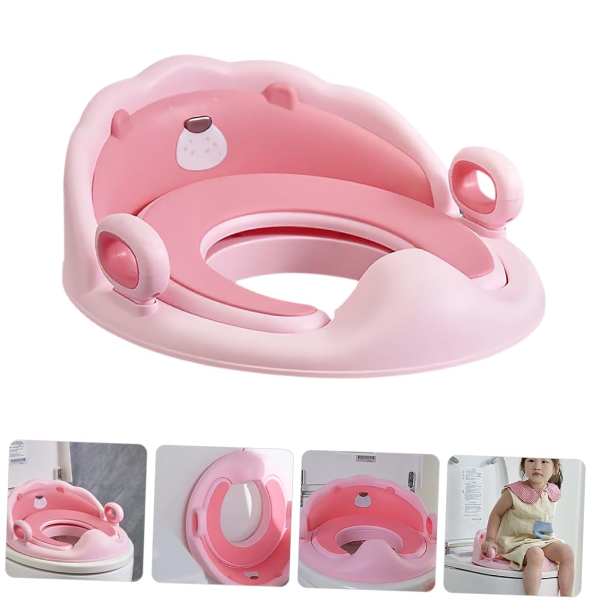 SUPVOX Cushion Toilet Seat for Boys Girls Removable Ladder Easy-Clean Comfortable Potty Chair