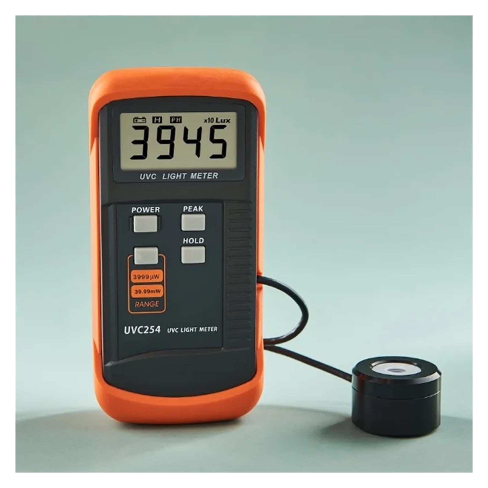 Medidor De Luz Espectro Banda Estrecha 248 Nm A 262 Detector Digital Intensidad Radiación UV Alta Precisión. Relación Resolución: 1 UW/cm² Alta Precisión