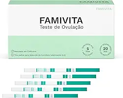 Teste de Ovulação Famivita - Testes que identificam o período fértil e permitem planejar as tentativas (5 Testes)