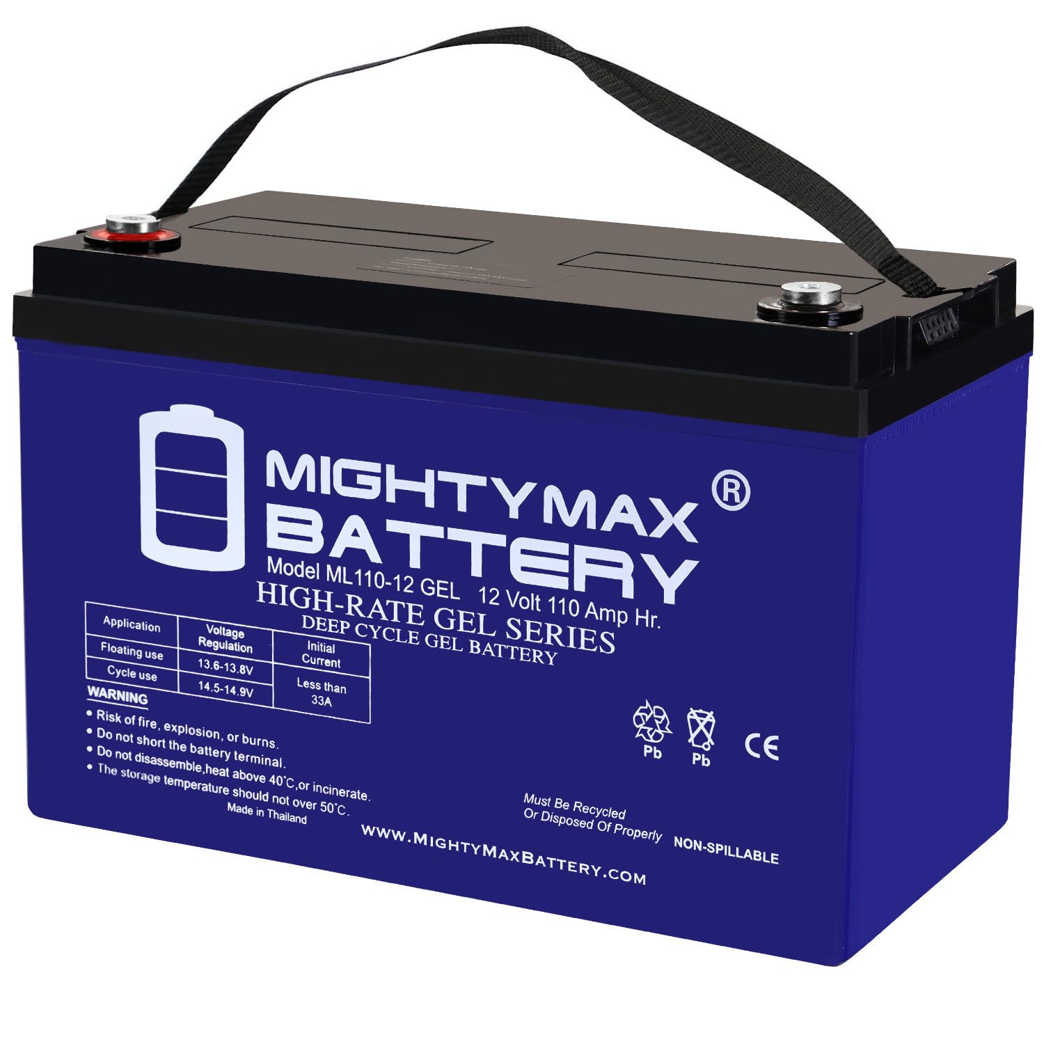 Mighty Max Battery 12V 110AH Gel Replacement Battery Compatible with Conext XW+ 7048 E