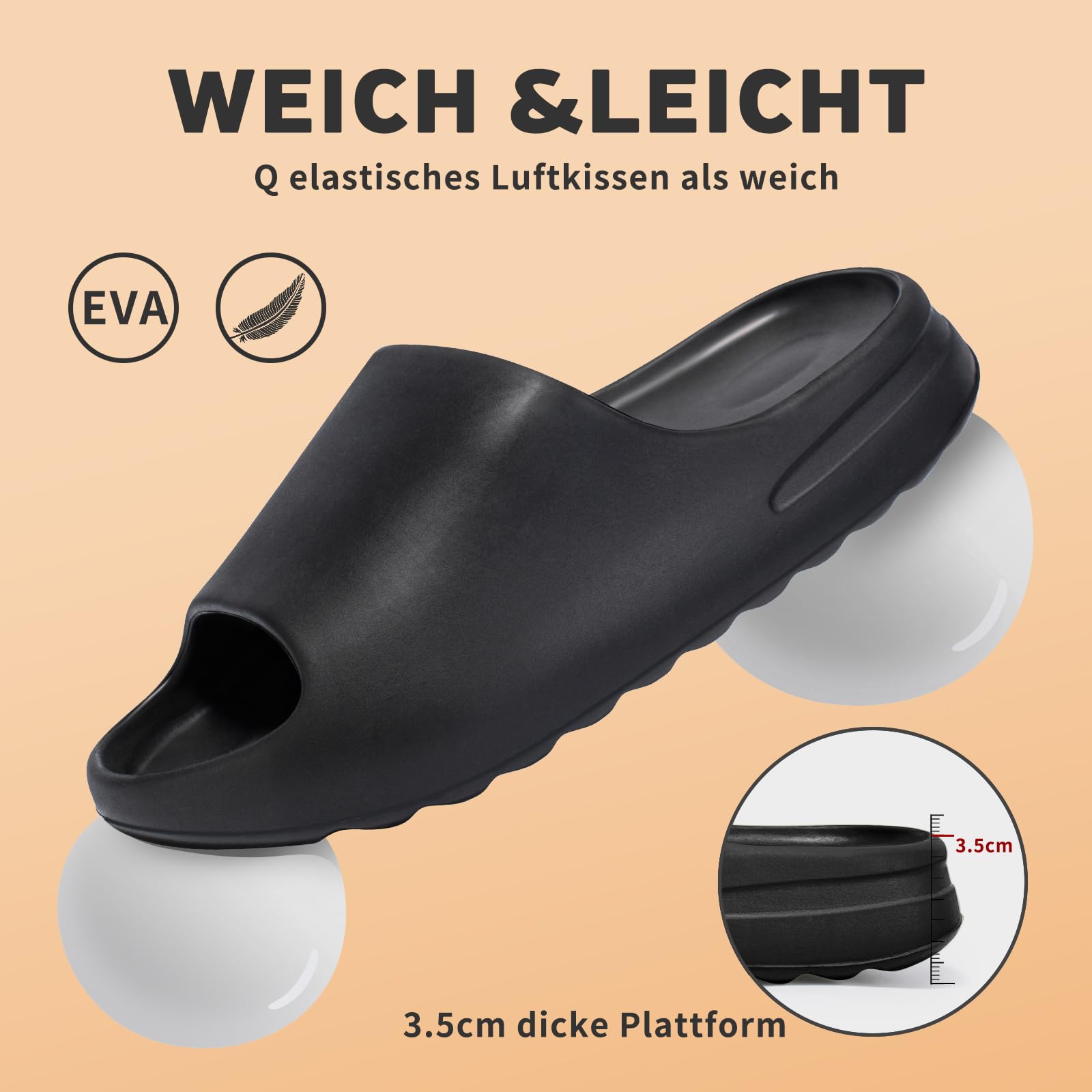 Jesindr Cozy Slides Original Uomo Donna Ciabatte da Bagno Antiscivolo Ciabatte Da Bagno Ciabatte Morbide Nuvole Schlappi Scarpe Nuvolose Unisex Gomma Cloud Slippers Estate Beach Slide Sandali