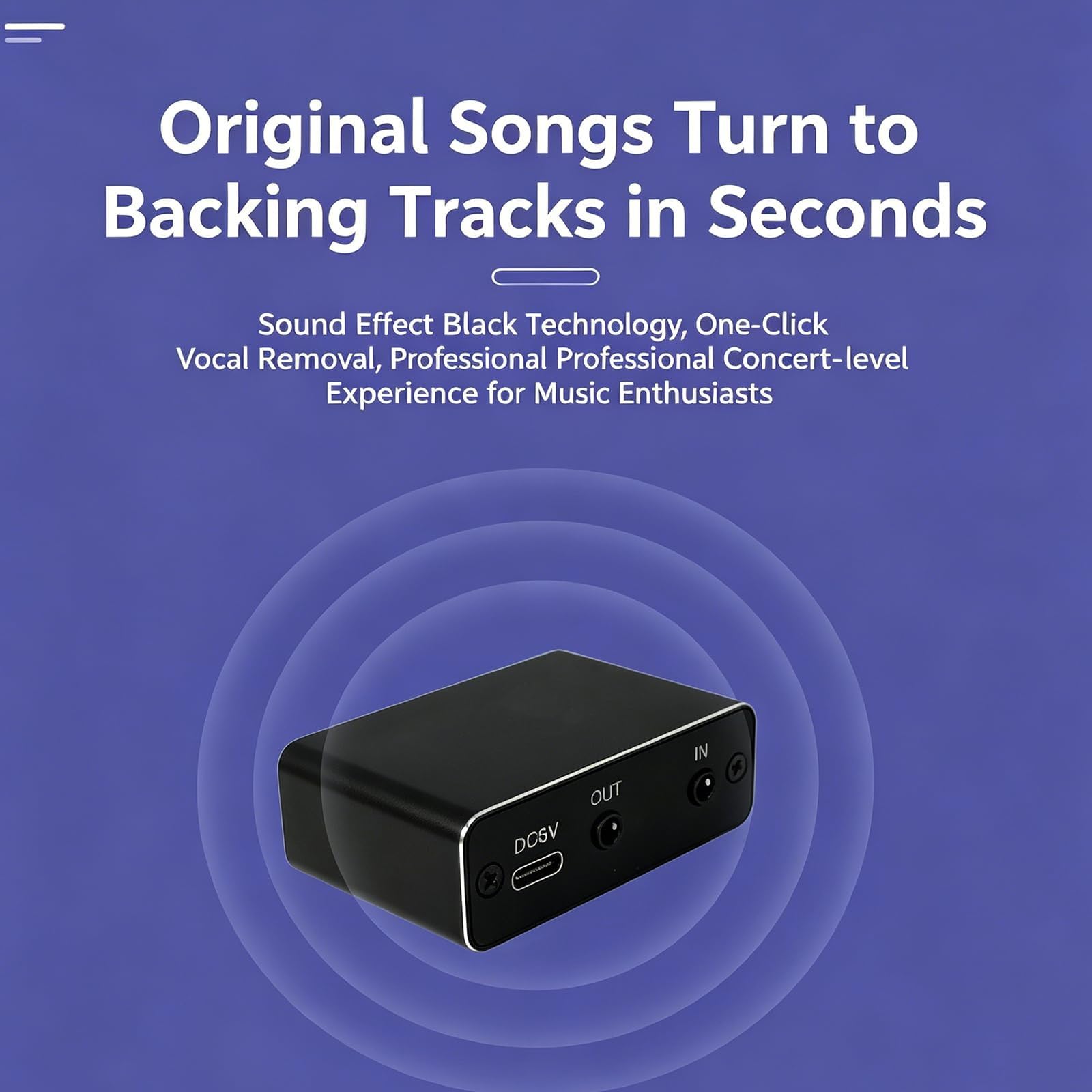 Audio Vocal Remover, Karta Dźwiękowa, Przetwarzanie DSP | Procesor redukcji głosu, separacja audio, połączenie OTG AUX, do tworzenia muzyki na telefonie PC i transmisji na żywo