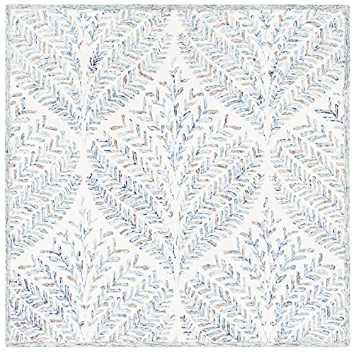 Tapete Safavieh Capri 7' Cuadrado Blanco y Azul miniatura 3