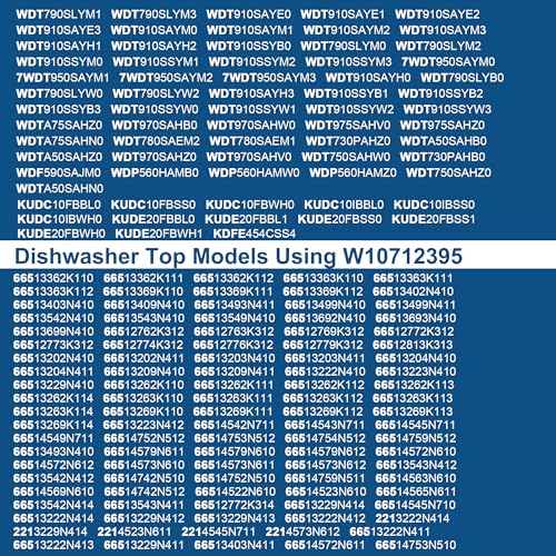 image for WDT730PAHZ0 Upper Rack fit for Whirlpool,Upgraded W10712395 Top Rack A