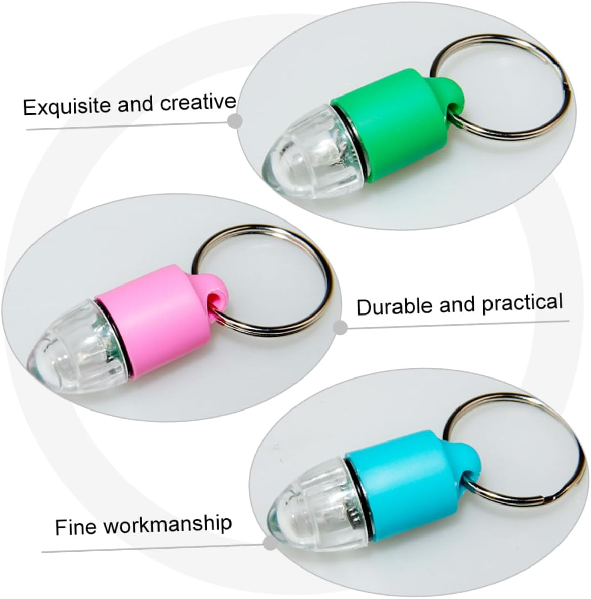 3 Pieces Luminous Pet Pendants Strong and Safe Small Dog Collar Ornaments Visible Outdoor Party Accessories Blue Green Pink LED Light 6