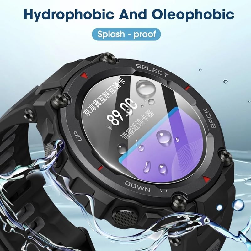Image of YODI Pack of 2 Waterproof 3D Tempered Glass Screen Protector Compatible with Amazfit T-Rex /T-rex pro Only ((Amazfit T Rex /Amazfit T Rex Pro))