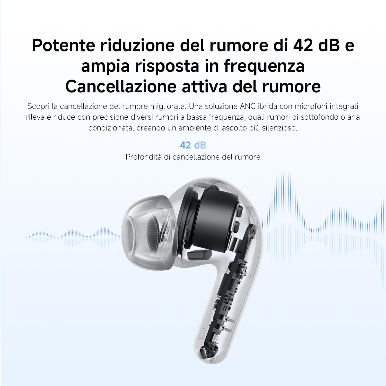 XIAOMI Redmi Buds 8 Lite: cuffie TWS in-ear con cancellazione del rumore fino a 42 dB, driver da 12,4 mm per bassi potenti, autonomia fino a 36h, 5 EQ e Bluetooth 5.4, Nero - 4