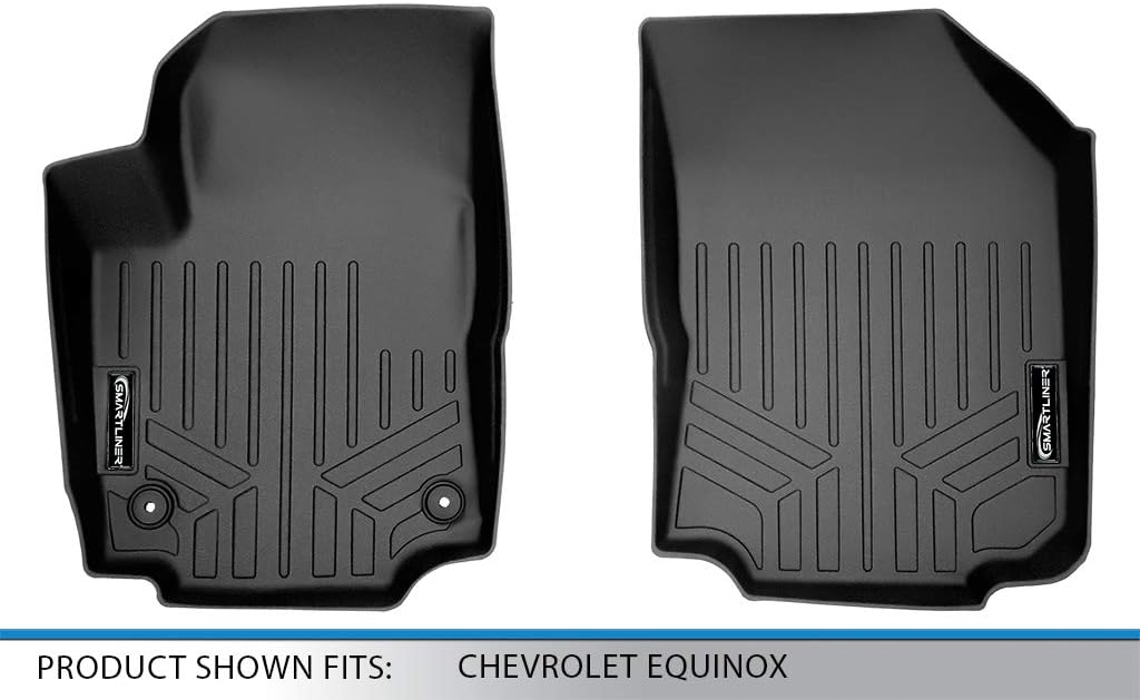 SMARTLINER Custom Fit Floor Mats 1st Row Liner Set Compatible with 2018-2024 Chevrolet Equinox