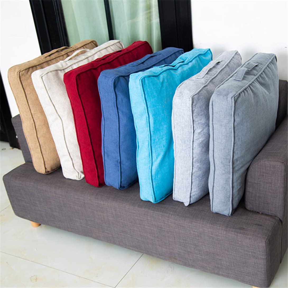 Cuscino rialzo spesso 8 cm, per sedie e poltrone, per esterni/interni, comodo, quadrato, 50 x 50 cm, grigio scuro, cuscino per giardino e uso domestico