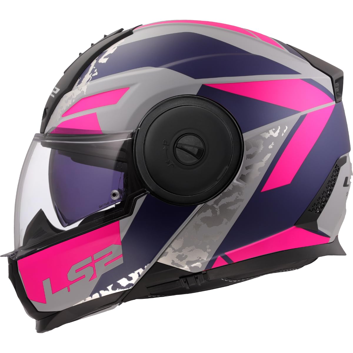 LS2, Casco Moto Modular SCOPE II OXYD Grey Blue Purple, XS