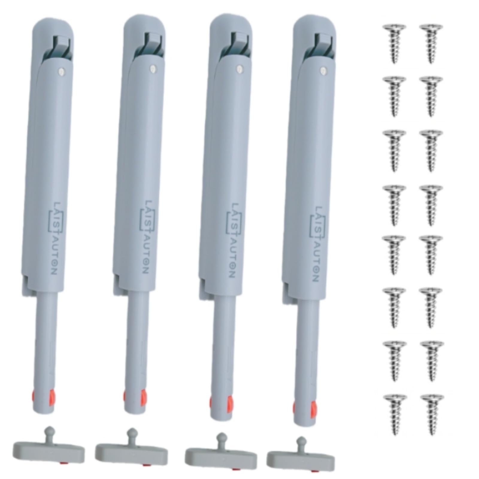 4 Sets Push Open Door Latch Touch Latches Push Latch Damping rebounder for Cabinet Hardware Release Latch Kitchen