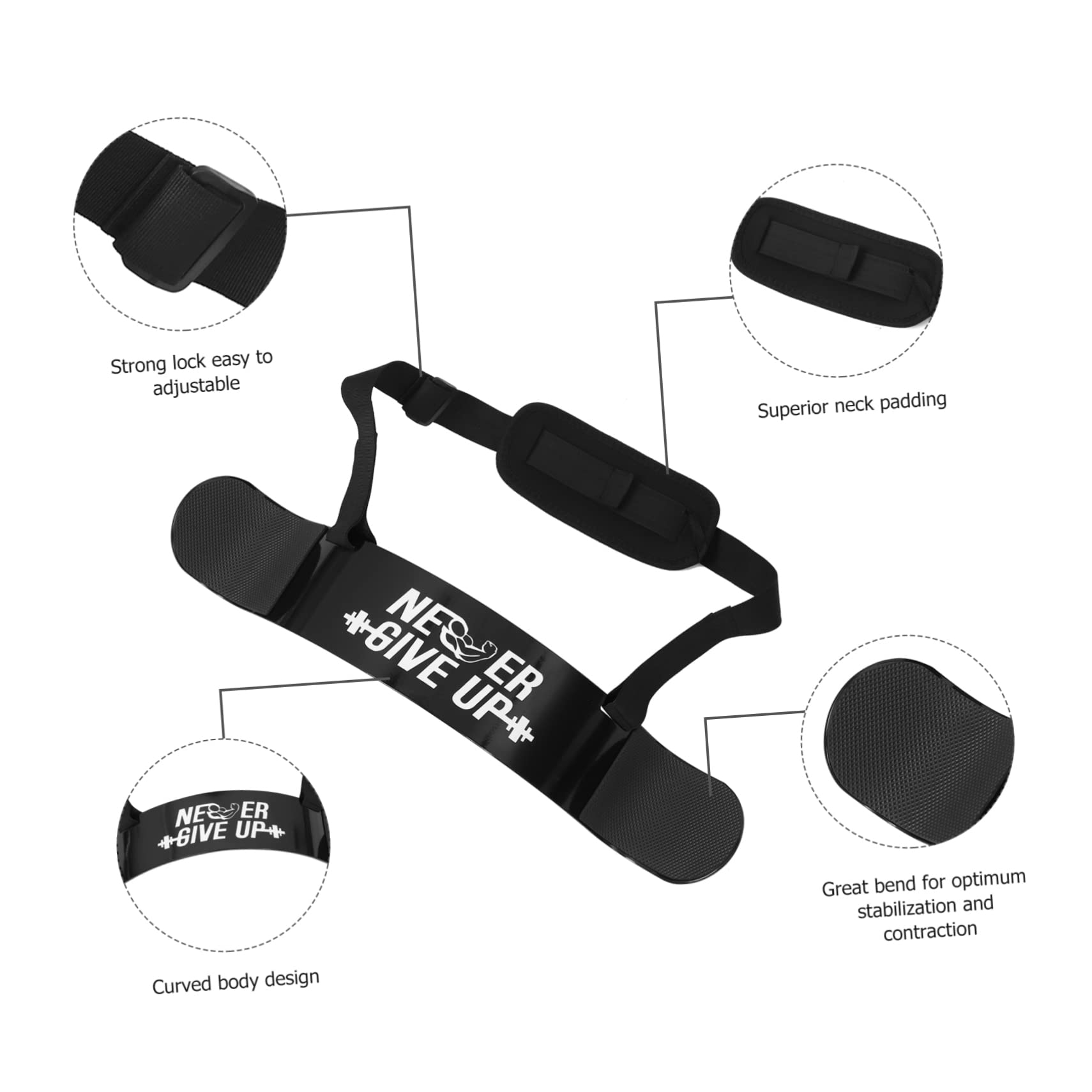 SUPVOX Entrenador de Bíceps y Antebrazo Flexión de Brazos Tabla de Entrenamiento de Bíceps Negra Herramienta para Desarrollar Músculo Entrenamiento Fitness Pesas Gimnasio Uso Doméstico