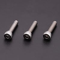 Vista 3 de Tornillos de cabeza hueca de acero inoxidable 304 18-8 de 1/4 a 20 x 3/4 pulgadas, accionamiento hexagonal Allen, cobertura de rosca completa