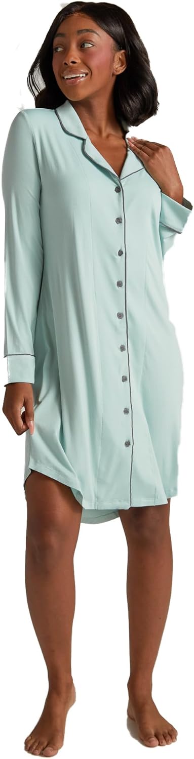 Faceplant Dreams' Bamboo Rayon Boyfriend Nightshirt | Luxury Lounge and Sleepwear