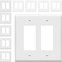 Vista 23 de ENERLITES Interruptor de luz decorativo o placa de pared para toma de receptáculo, sobre-tamaño de 1 banda 5.5" x 3.5", policarbonato termoplástico