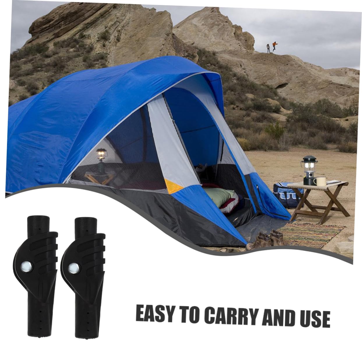 TOYANDONA Joint De Tente Fournitures De Camping pour Le Camping sous Tente Accessoire De Tente Glamping Joint De Tige De Support De Tente Joint De Poteau De Tente Nylon Black