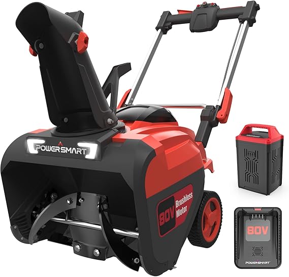 Review Snow Blower 80V 6.0Ah Battery Powered Snow Blower, 21