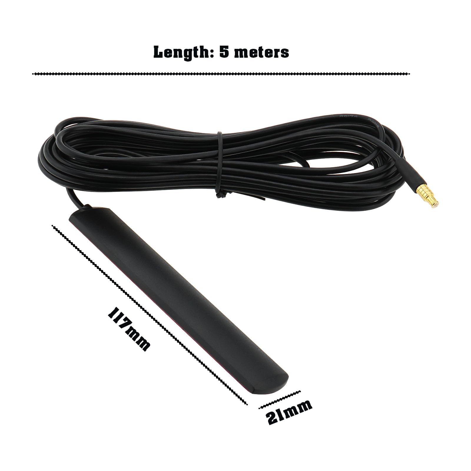 VGOL 5 Meters Car DAB Antenna Adapter Car Radio Antenna Patch for DAB+ Radio DAB Box Android DAB AUTO Connection Cable with MCX Plug (for Dab/Dab+) - Image 4