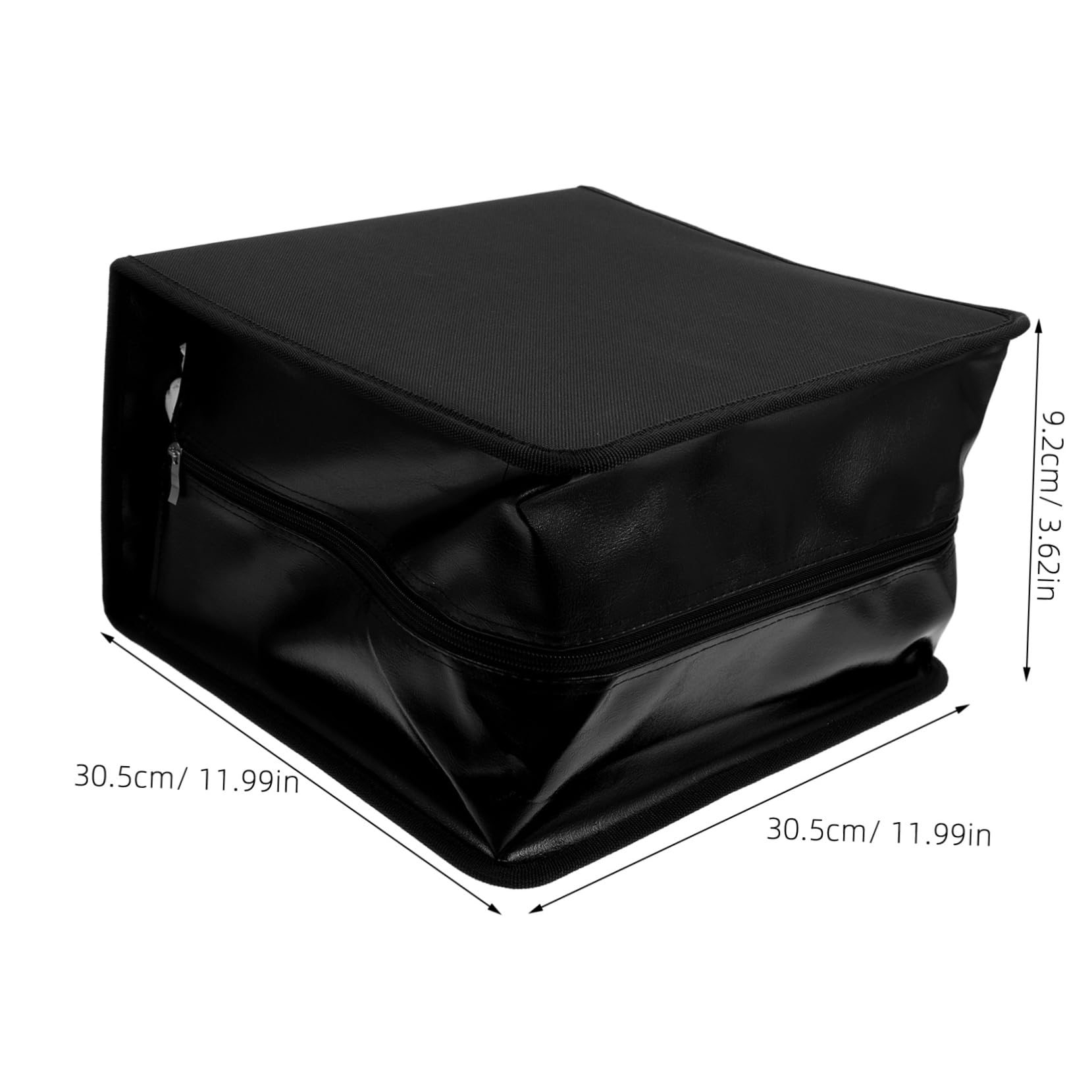 Didiseaon Portaoggetti Per Dvd in Pelle Pu Organizer Per Cd e Dvd Da Dischi Con Maniglia Raccoglitore Per Auto Casa Ufficio e Viaggio Nero