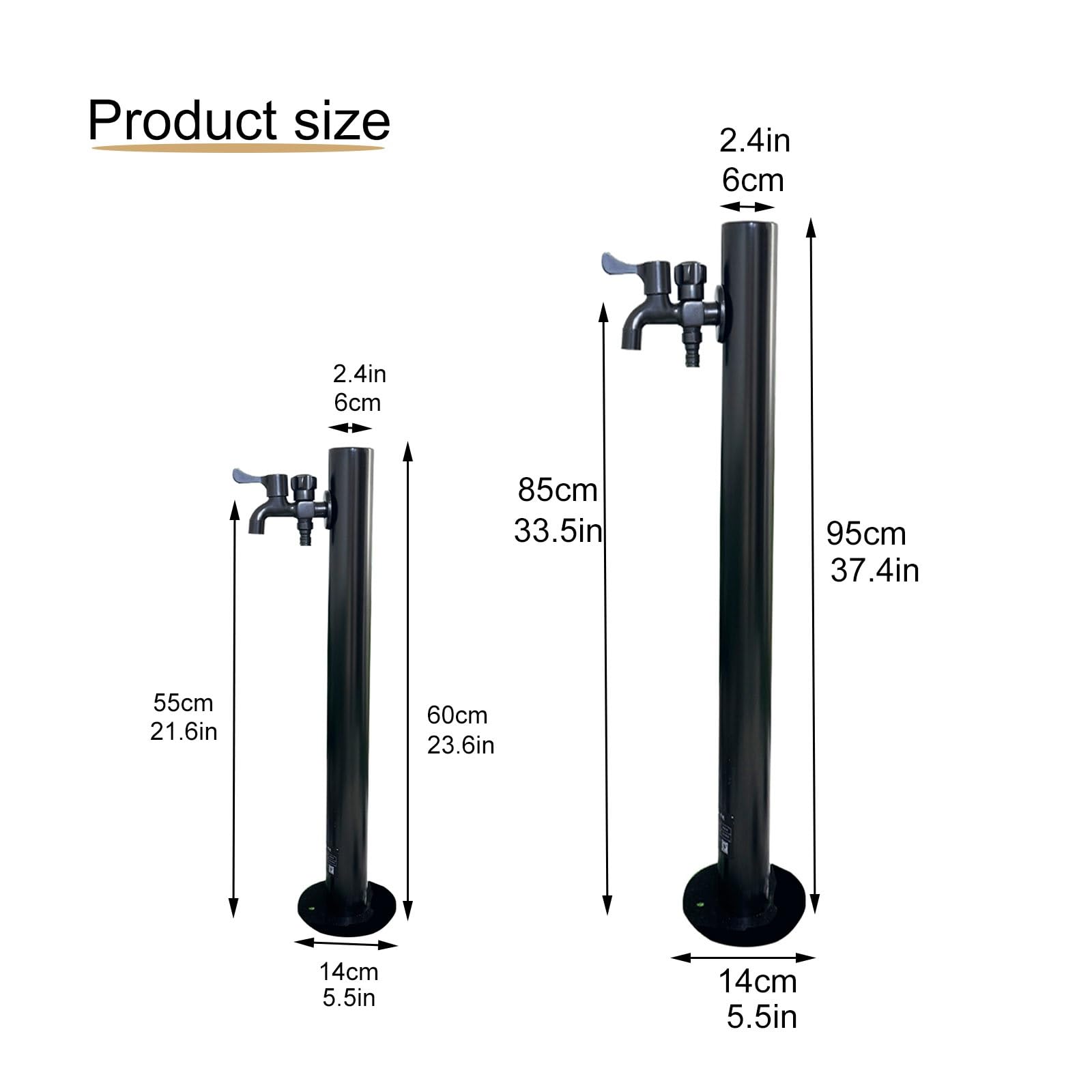 Columna de agua montada en el suelo para riego de jardín, soporte de manguera de hidrante de acero inoxidable, lavado de pastos de granja en el patio trasero