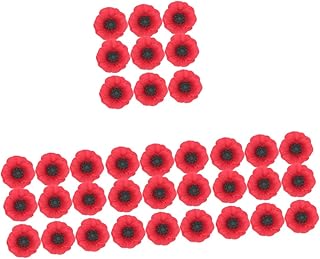 40 Pcs Brooch Lapel Pin Shawl Pin Red Decor Lest We Forget Veteran Day Brooch Pin Remembrance Day Lapel Pin Veteran Brooch Pin Clothing Decor Brooch Memorial Day Lapel Decor