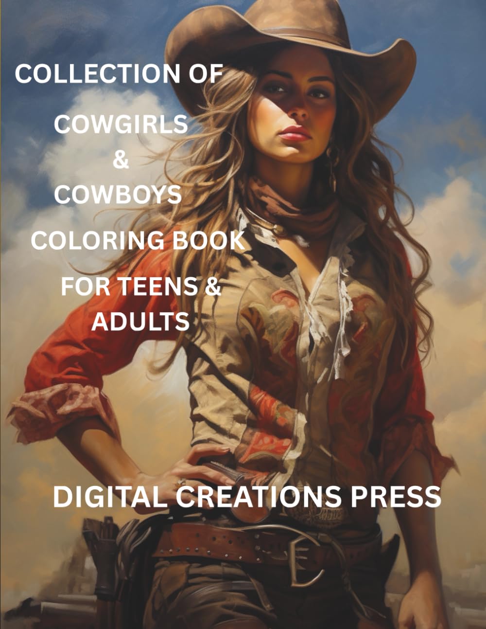 COLLECTION OF COWGIRLS & COWBOYS COLORING BOOK: For Teens/Adults