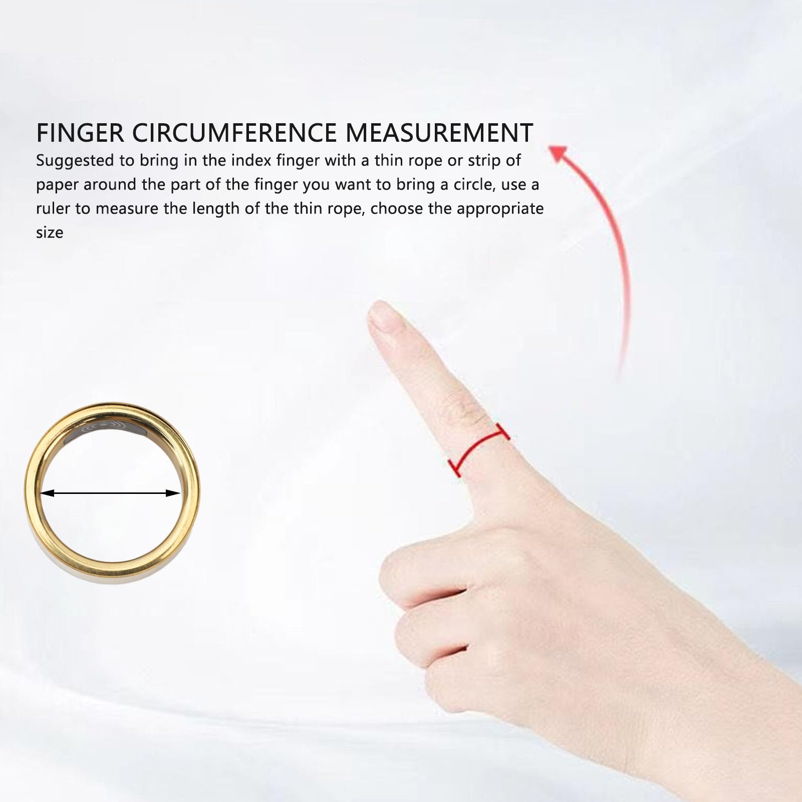 Septpenta Smart Ring Health Tracker, Indossabile Fitness Sonno Frequenza Cardiaca Rilevatore di Ossigeno nel Sangue Anello Intelligente, Anello alla Moda Ricaricabile Impermeabile(20)