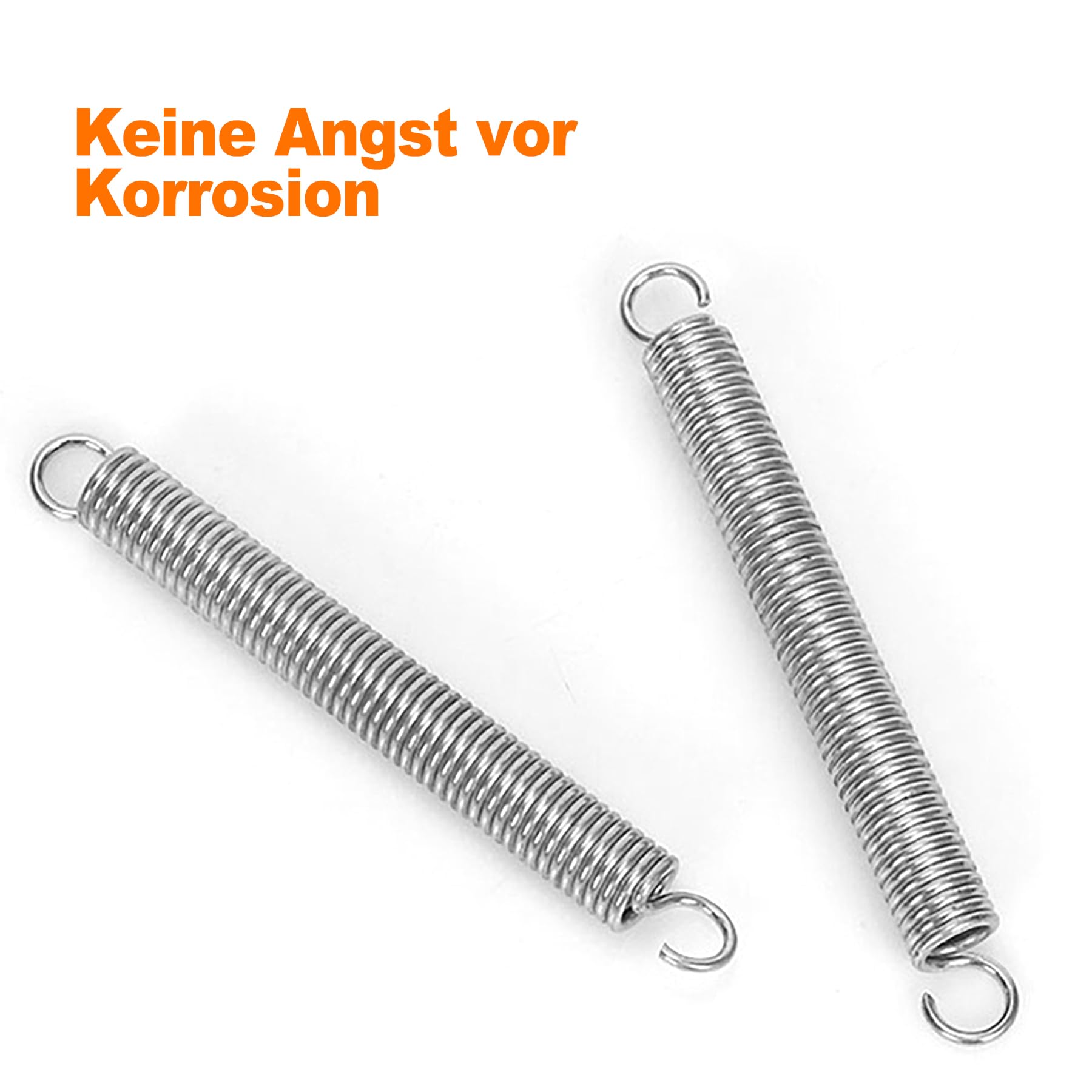 OioTuyi Set van 2 trekveren van roestvrij staal, 1,2 mm x 10