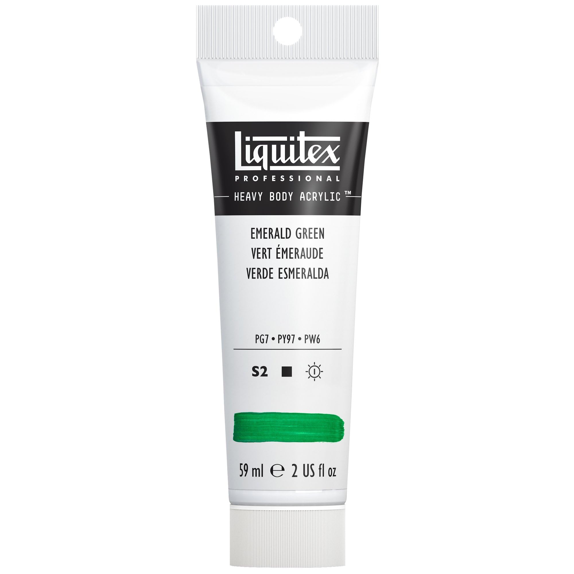 Liquitex 1045450 Professional Heavy Body Acrylfarbe in Künstlerqualität mit ausgezeichneter Lichtechtheit in buttriger Konsistenz, 59ml Tube - Smaragdgrün