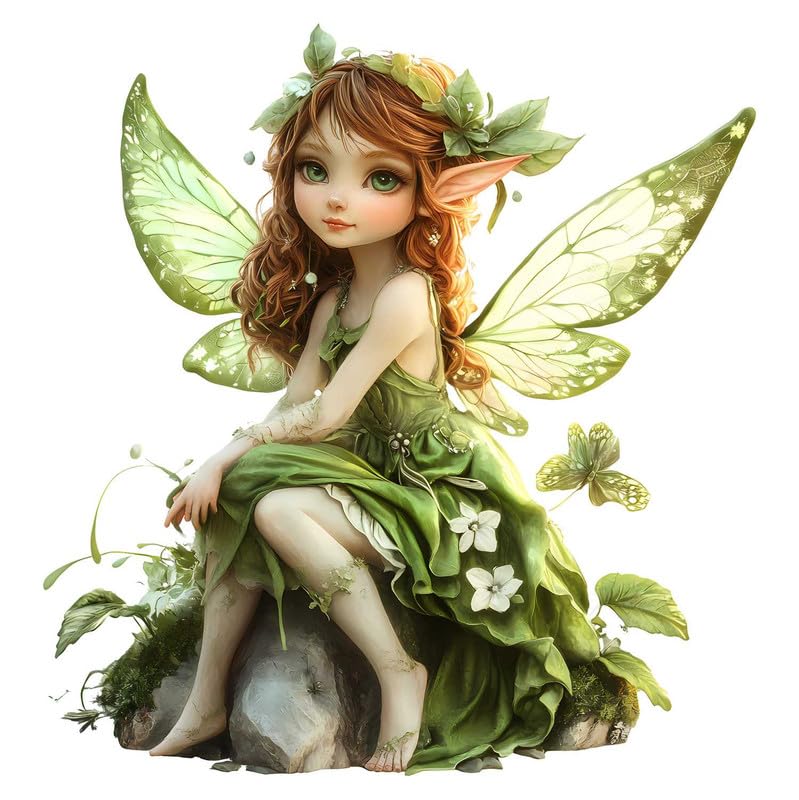 Winged Fairy Girl Wall Sticker for Kids Room Decor, Cartoon Fantasy Vinyl Wall Decal for Bedroom Nursery Playroom, Easy Apply Removable, 43 x 60 cm, Pack of 1-image-14