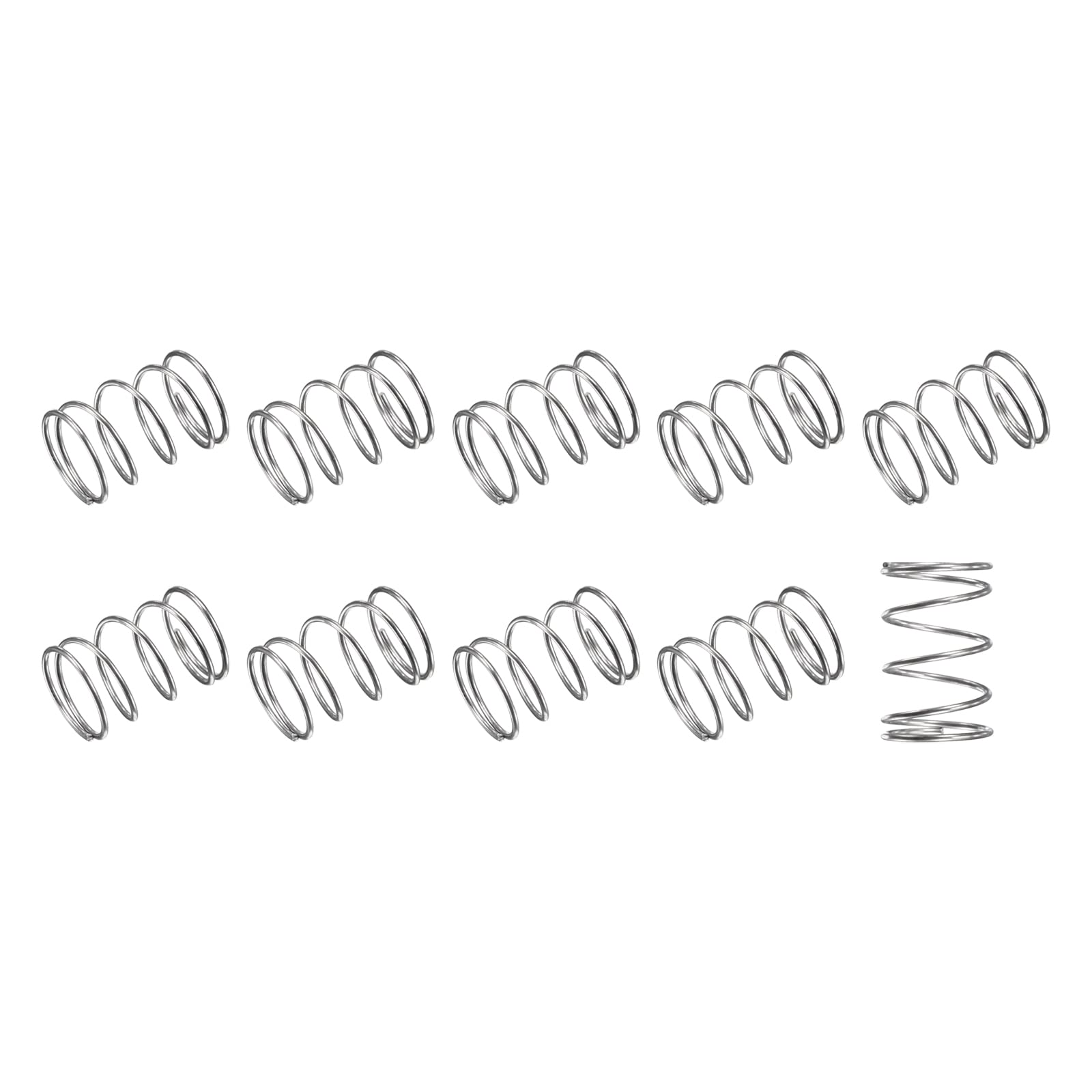 METALLIXITY Compression Springs (0.5x7mm OD,15mm Free Length) 20Pcs, 304 Stainless Steel Extension Spring - for Shop Home Repairs, DIY Projects, Silver Tone — Amazon image 29