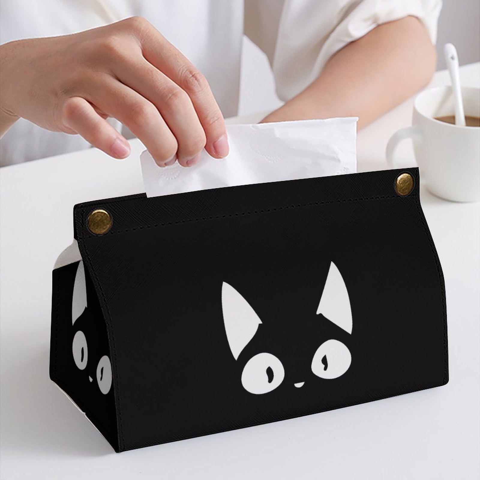 猫ちゃんドット柄ボックスティッシュカバー 模様替え車用子供部屋ミナ