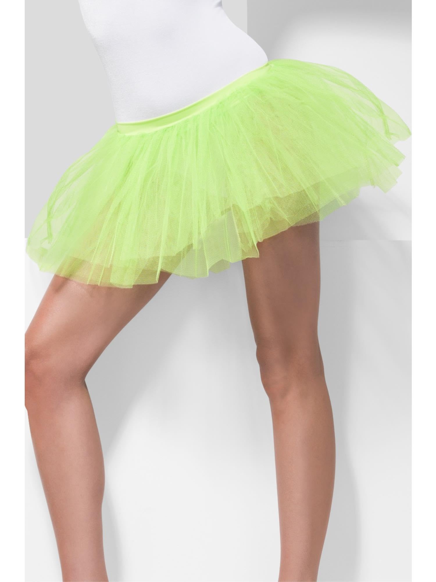Smiffys Tutu Underskirt, Neon Green 4 Layers, 30cm Long, Fever Tutu's & Petticoats Fancy Dress, Fever Dress Up Accessories