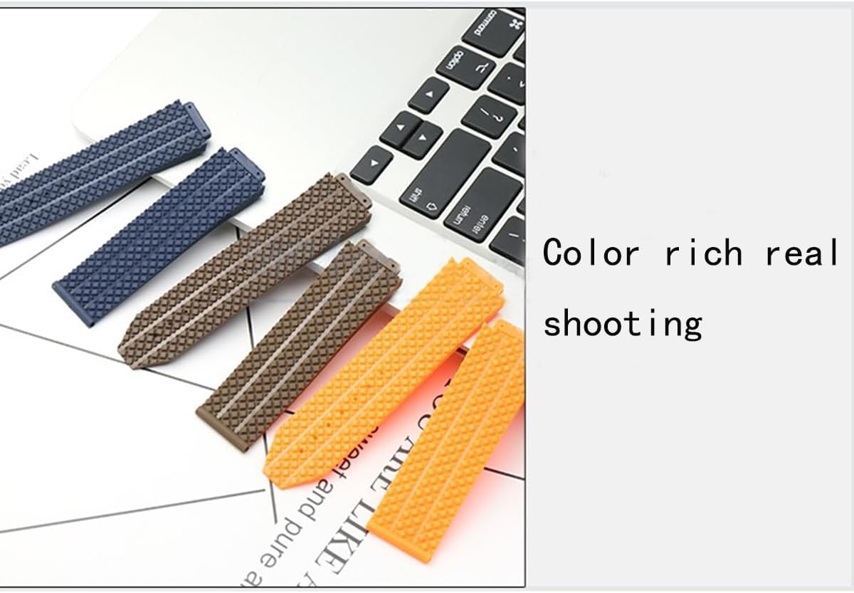 leather watch strap 25mm Rubber watch band replacement for hublot big bang watch strap silicone wristband bracelet