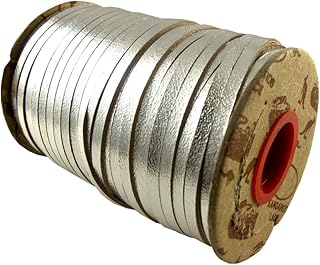 Springfield Leather Company Metallic Kangaroo Lace (Silver Foil, 1/8" 25 YD.)