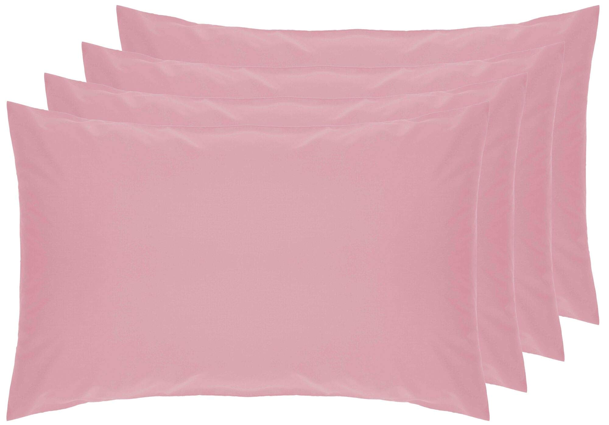 Belledorm 4 PACK Pink Pillowcases, 7 Year Guarantee, 200 Thread Count