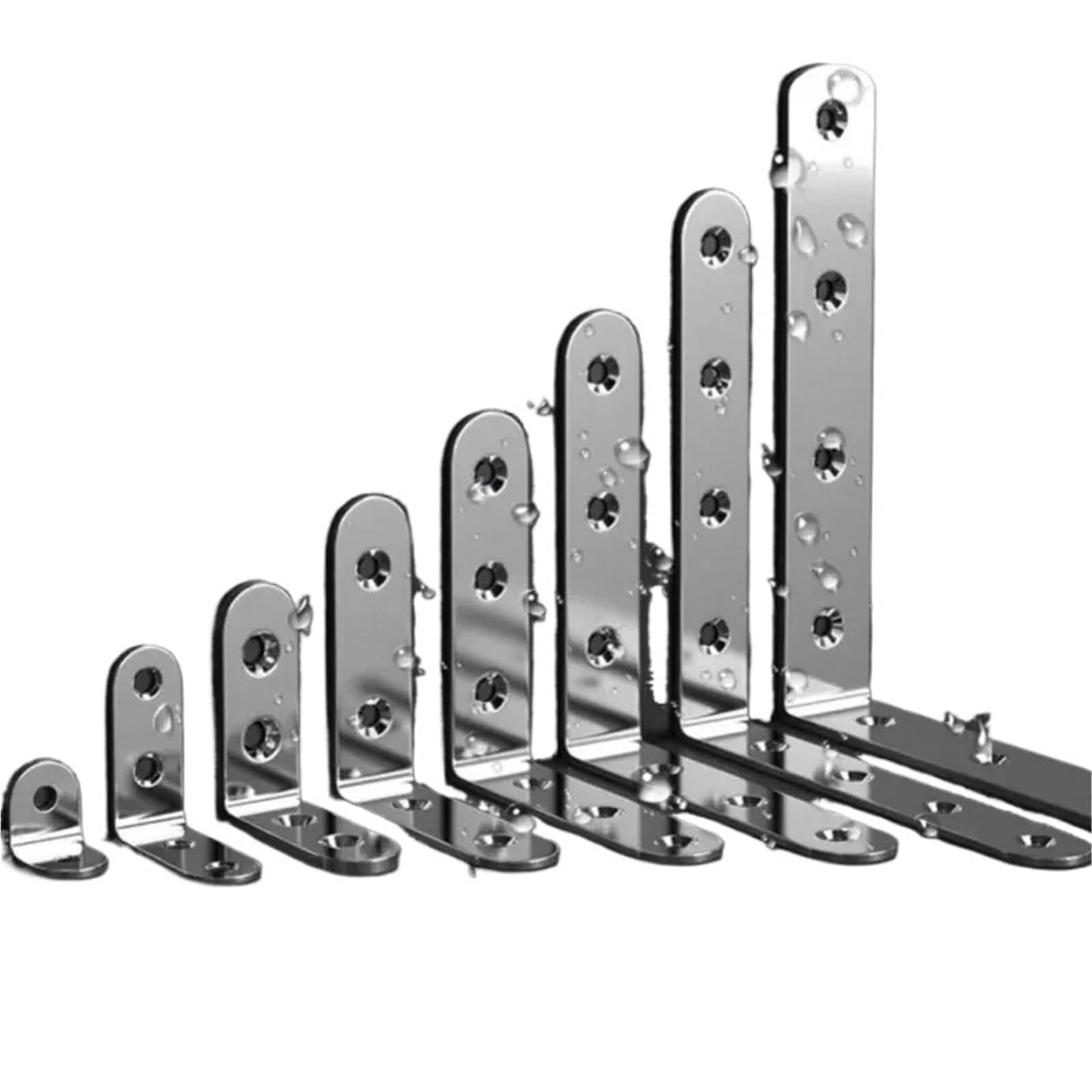 L Winkel Metall 40 mm L-förmige rechtwinklige 90-Grad-Edelstahlhalterung for Möbel, Eckcode, stabiler Verbinder for Zuhause und Büro(40 pcs)