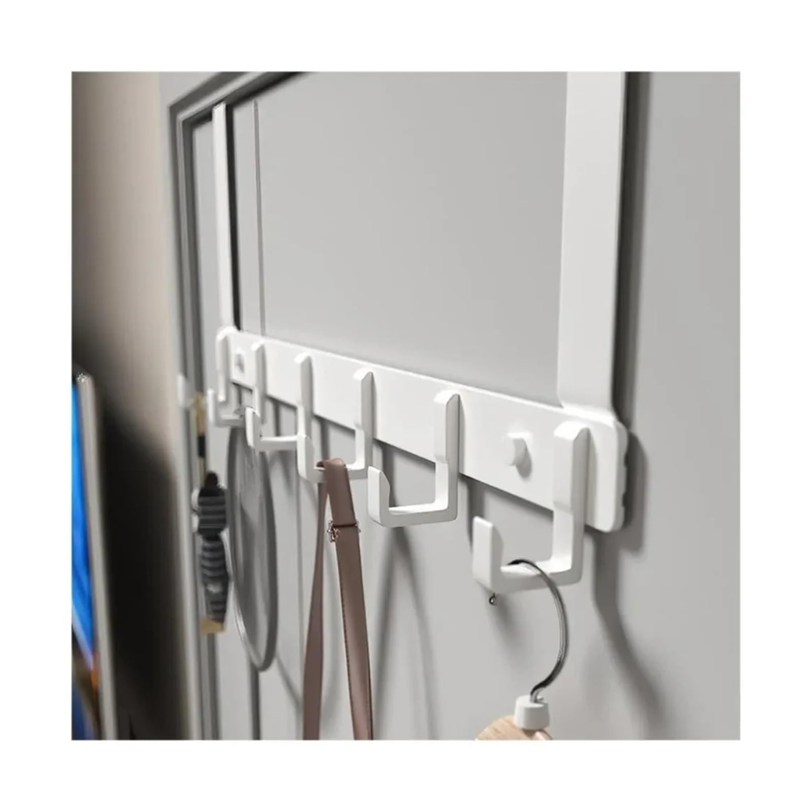 Ganchos Para Colgar Puerta Ganchos sobre la puerta ropa abrigo sombrero toalla percha hogar baño organizador estante(Color5)